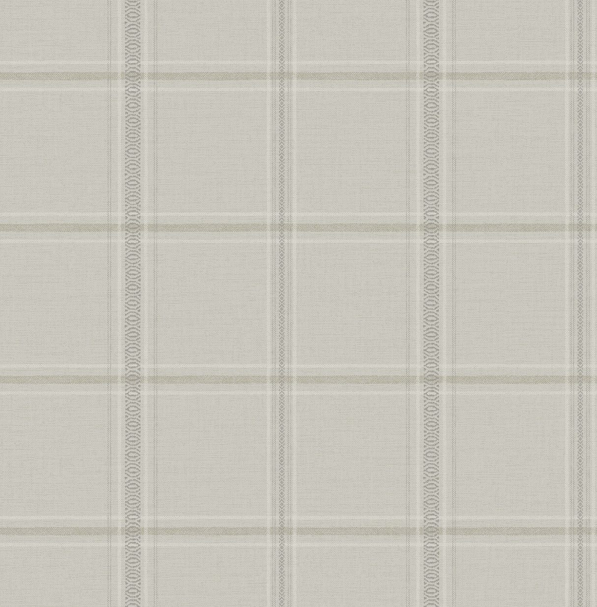 Chesapeake 4192-27608 Auberge Taupe Plaid Wallpaper