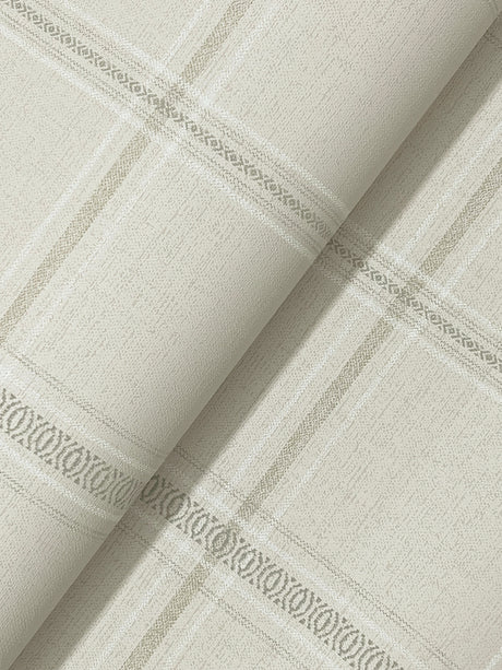 Chesapeake 4192-27608 Auberge Taupe Plaid Wallpaper