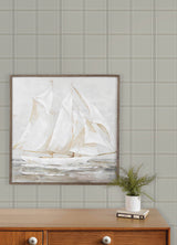 Chesapeake 4192-27608 Auberge Taupe Plaid Wallpaper