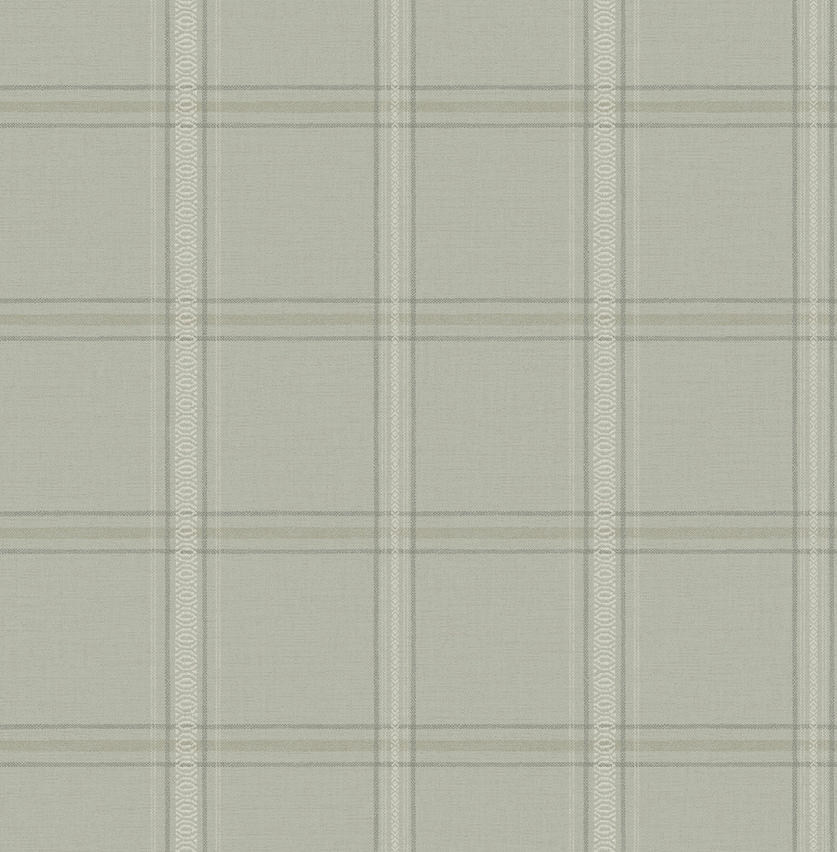 Chesapeake 4192-27609 Auberge Sage Plaid Wallpaper
