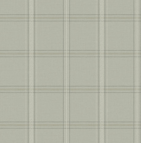 Chesapeake 4192-27609 Auberge Sage Plaid Wallpaper