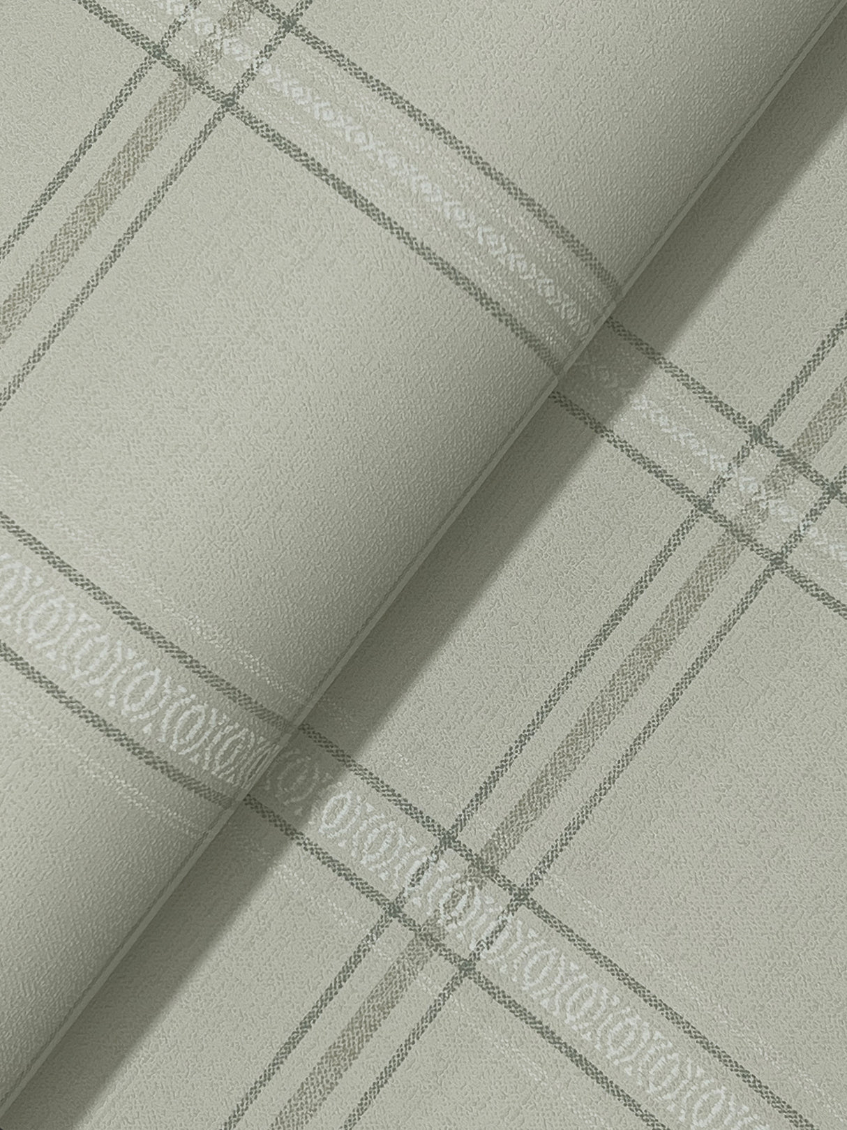 Chesapeake 4192-27609 Auberge Sage Plaid Wallpaper