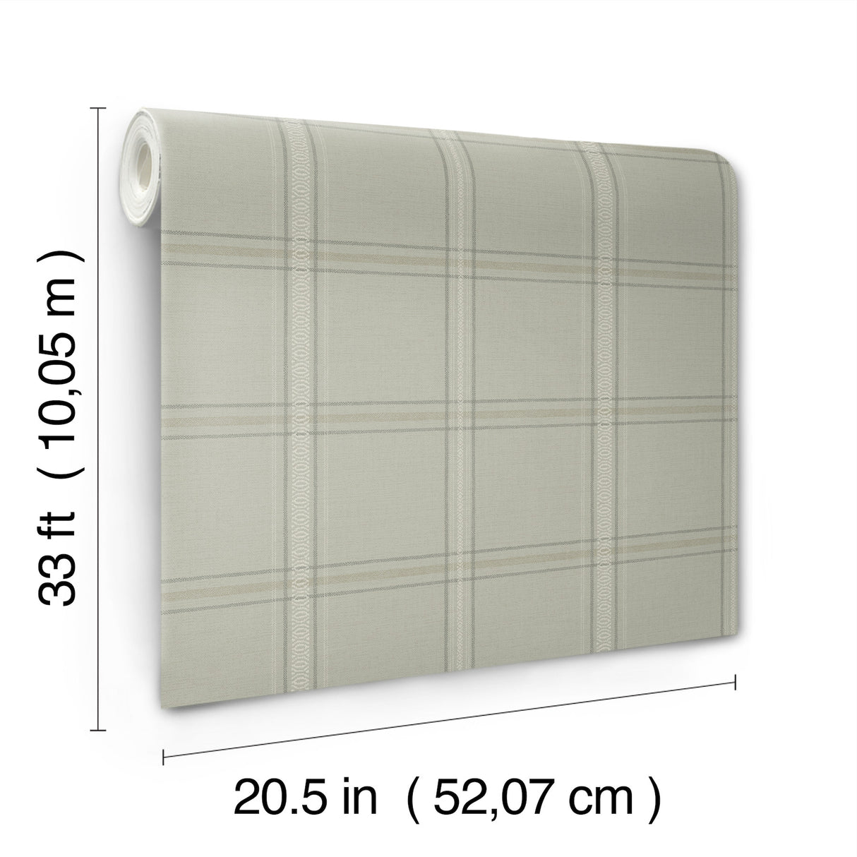 Chesapeake 4192-27609 Auberge Sage Plaid Wallpaper