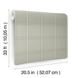 Chesapeake 4192-27609 Auberge Sage Plaid Wallpaper