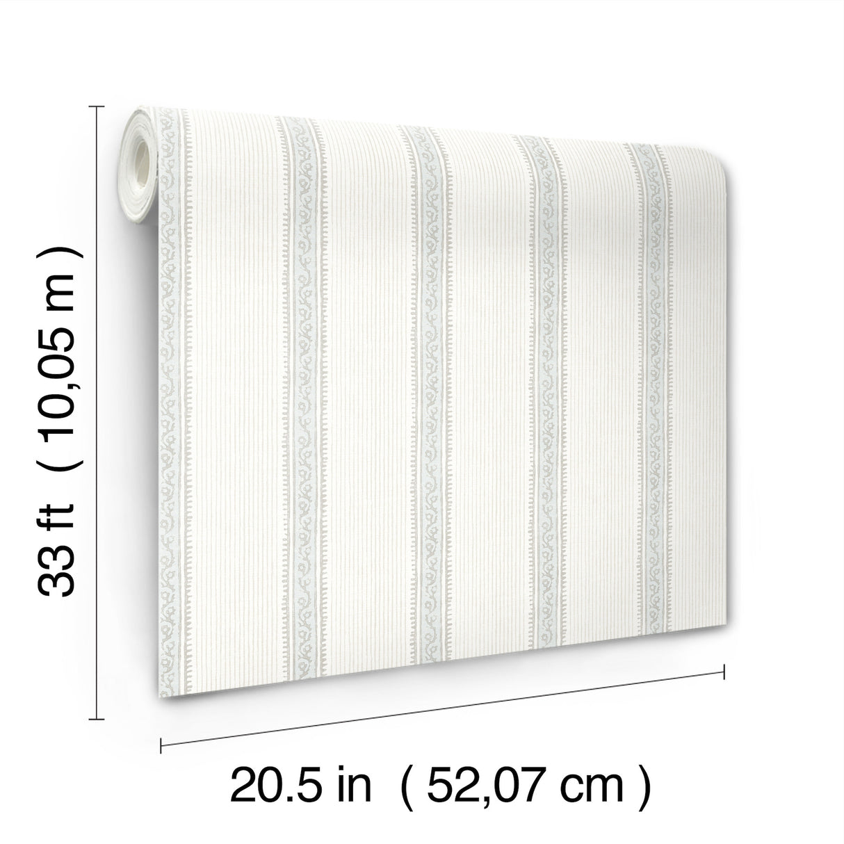Chesapeake 4192-27690 Mandevilla Light Blue Vine Stripe Wall