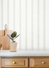 Chesapeake 4192-27690 Mandevilla Light Blue Vine Stripe Wall