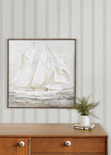 Chesapeake 4192-27690 Mandevilla Light Blue Vine Stripe Wall