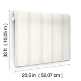 Chesapeake 4192-27691 Mandevilla Beige Vine Stripe Wallpaper