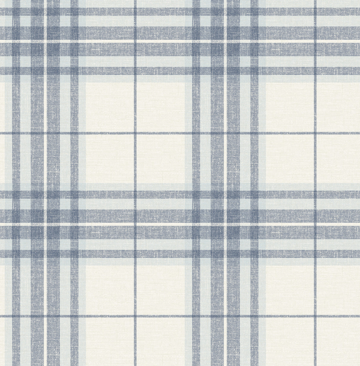 Chesapeake 4192-27692 Cabin Check Blue Plaid Wallpaper