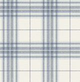 Chesapeake 4192-27692 Cabin Check Blue Plaid Wallpaper