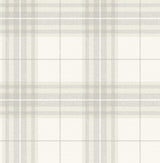 Chesapeake 4192-27693 Cabin Check Grey Plaid Wallpaper