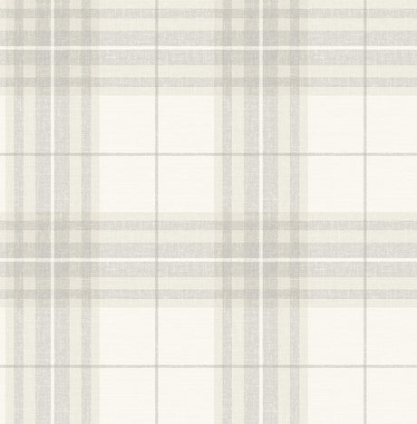 Chesapeake 4192-27693 Cabin Check Grey Plaid Wallpaper
