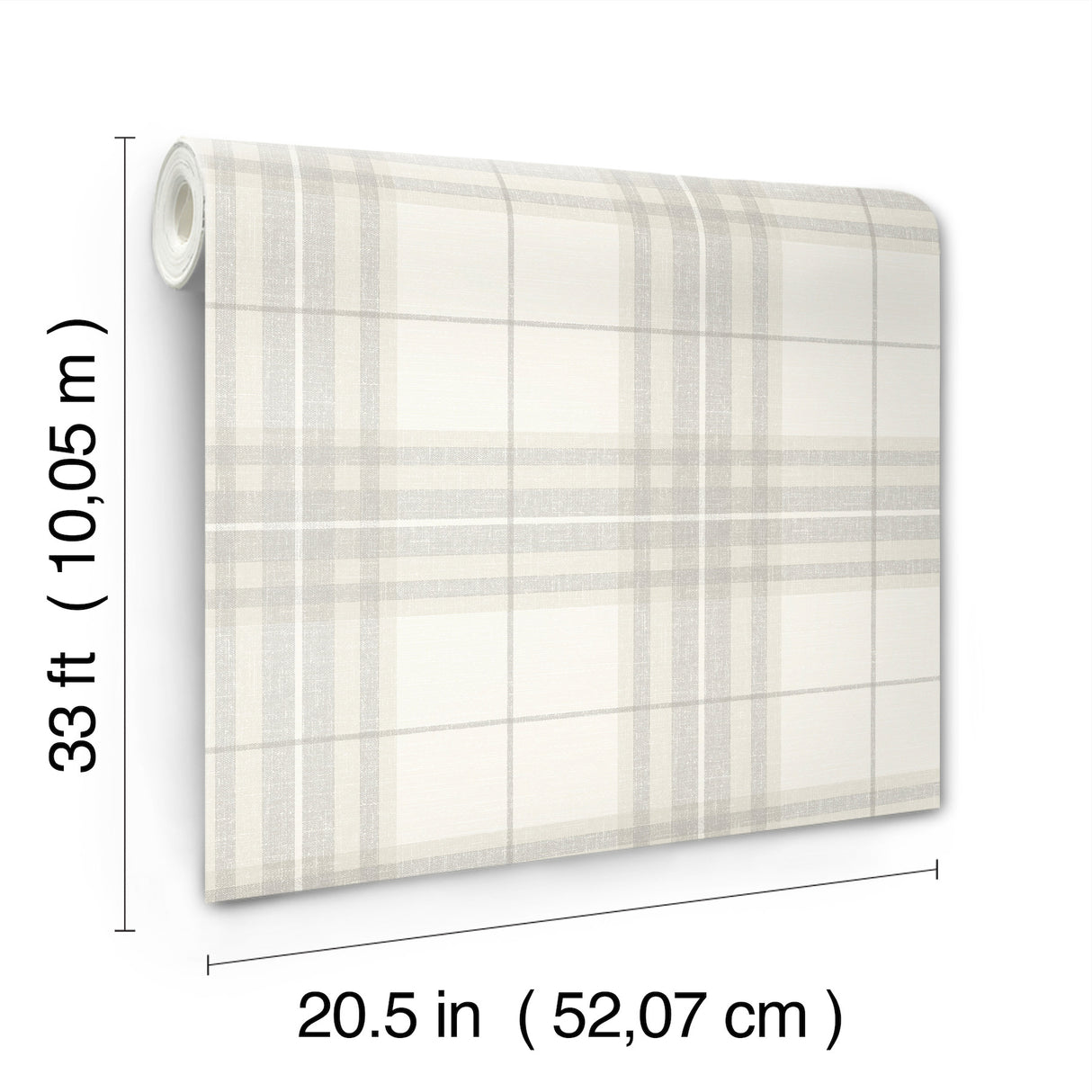 Chesapeake 4192-27693 Cabin Check Grey Plaid Wallpaper