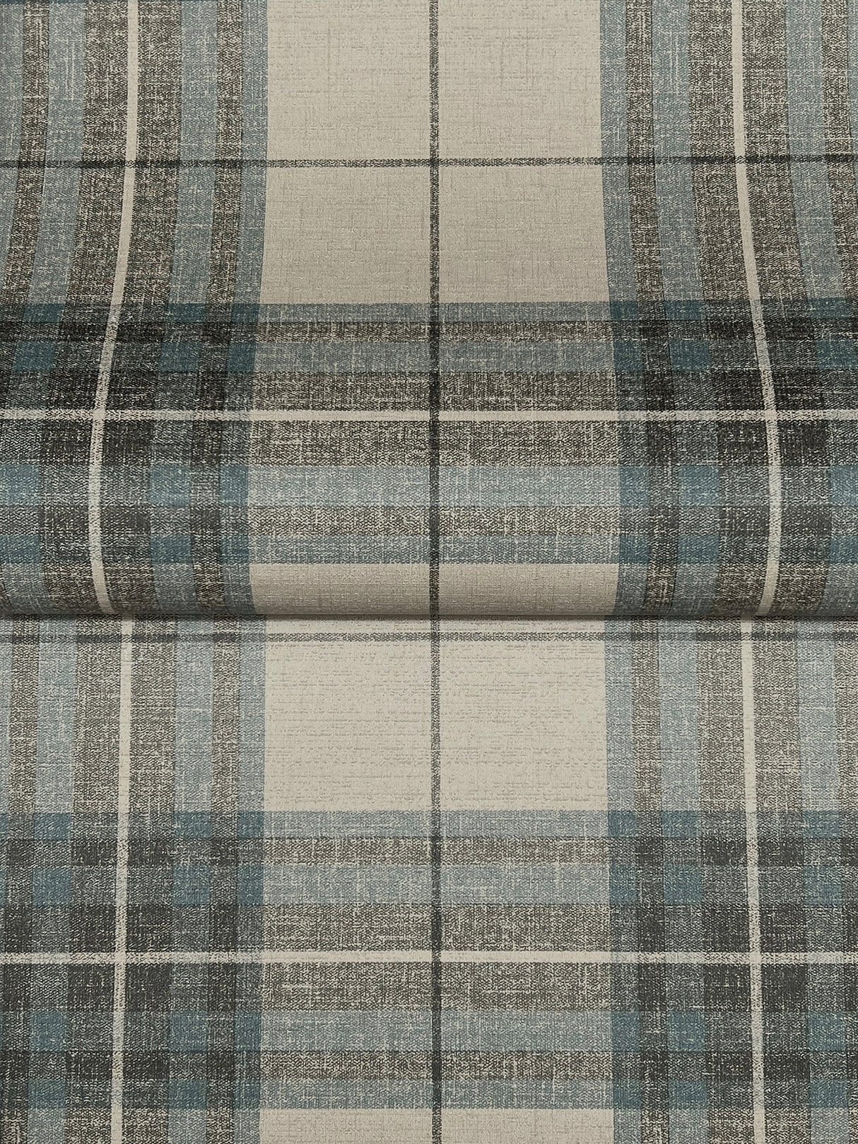 Chesapeake 4192-27695 Cabin Check Teal Plaid Wallpaper