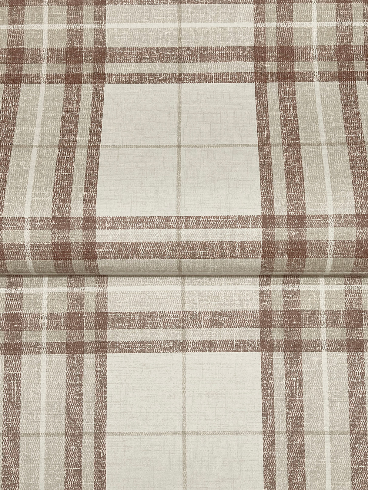 Chesapeake 4192-27696 Cabin Check Rust Plaid Wallpaper
