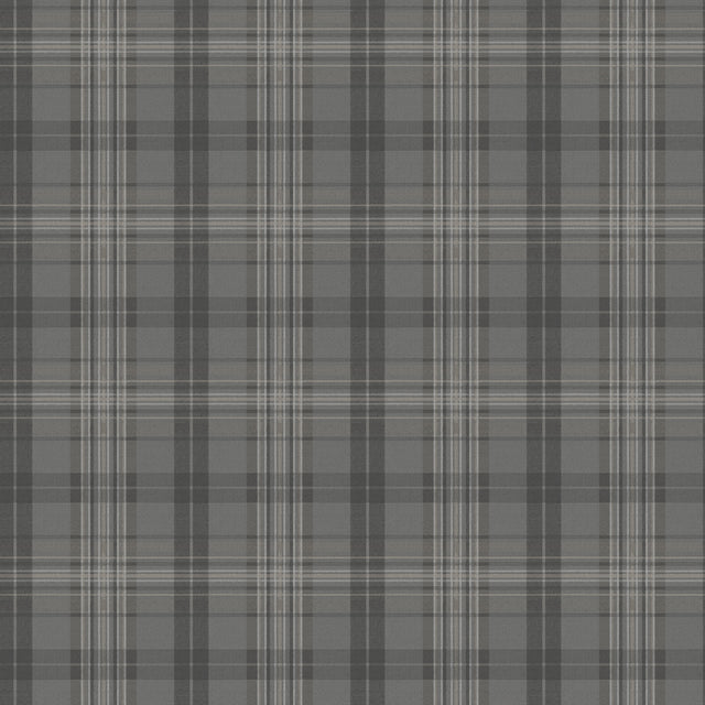 Chesapeake 4192-330215 Austin Charcoal Plaid Wallpaper