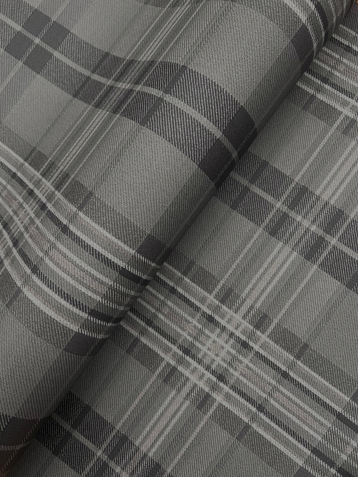 Chesapeake 4192-330215 Austin Charcoal Plaid Wallpaper