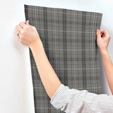 Chesapeake 4192-330215 Austin Charcoal Plaid Wallpaper