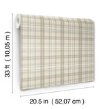 Chesapeake 4192-330216 Austin Beige Plaid Wallpaper