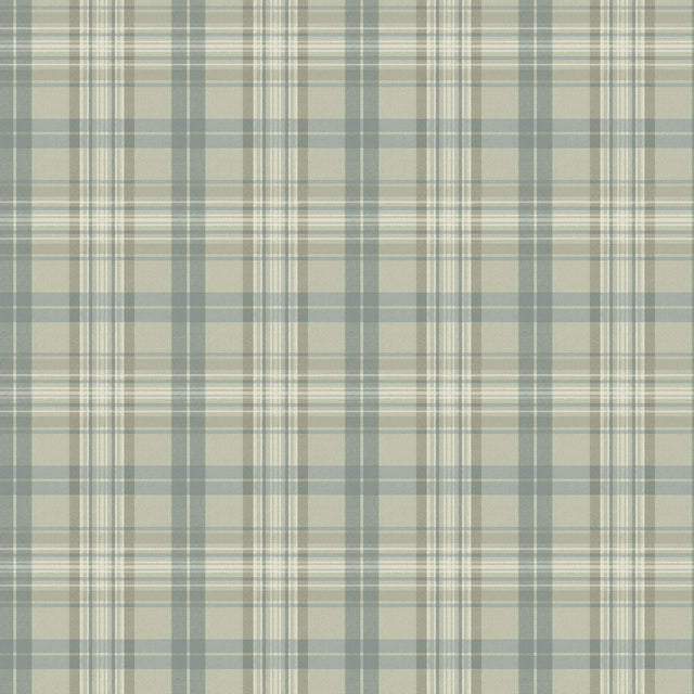Chesapeake 4192-330217 Austin Sage Plaid Wallpaper
