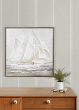 Chesapeake 4192-70070 Linette Beige Fabric Stripe Wallpaper