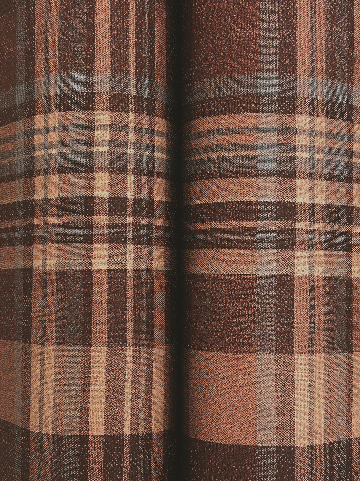 Chesapeake 4192-72636 Dutton Plaid Rust Flannel Wallpaper