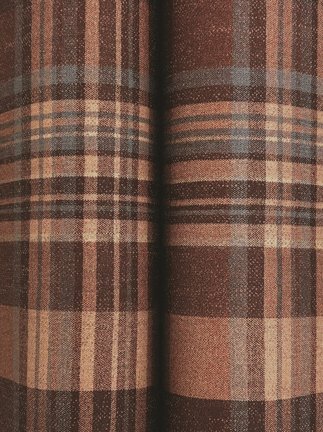 Chesapeake 4192-72636 Dutton Plaid Rust Flannel Wallpaper