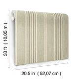 Chesapeake 4192-83121 Calvados Moss Linen Stripe Wallpaper
