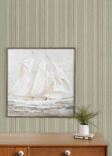 Chesapeake 4192-83121 Calvados Moss Linen Stripe Wallpaper