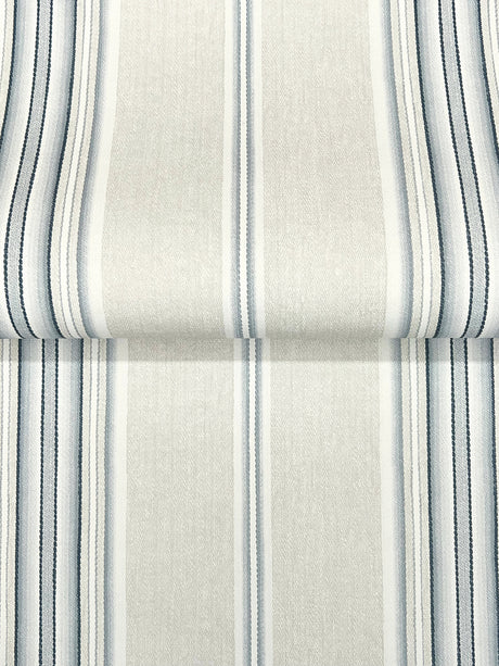 Chesapeake 4192-83123 Calvados Blue Linen Stripe Wallpaper