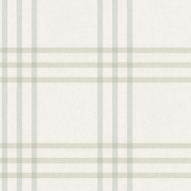 Chesapeake 4192-83400 Fletcher Aqua Plaid Wallpaper