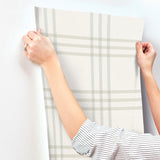 Chesapeake 4192-83400 Fletcher Aqua Plaid Wallpaper