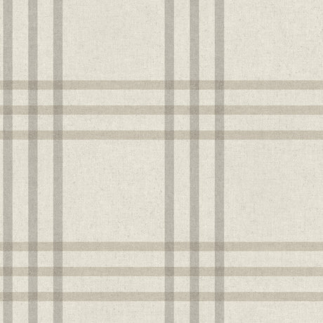 Chesapeake 4192-83401 Fletcher Grey Plaid Wallpaper