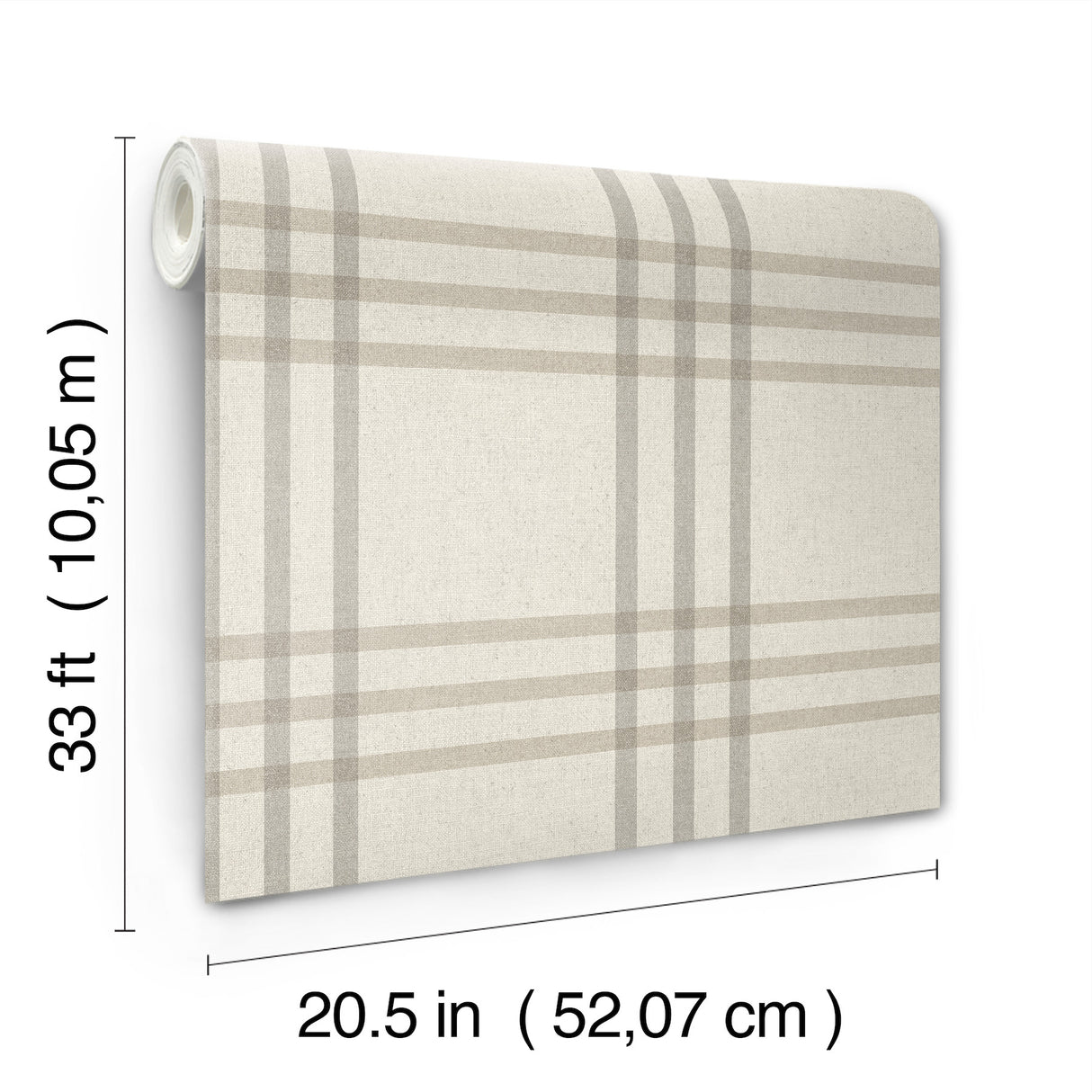 Chesapeake 4192-83401 Fletcher Grey Plaid Wallpaper