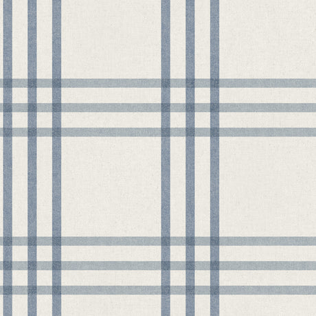 Chesapeake 4192-83402 Fletcher Blue Plaid Wallpaper