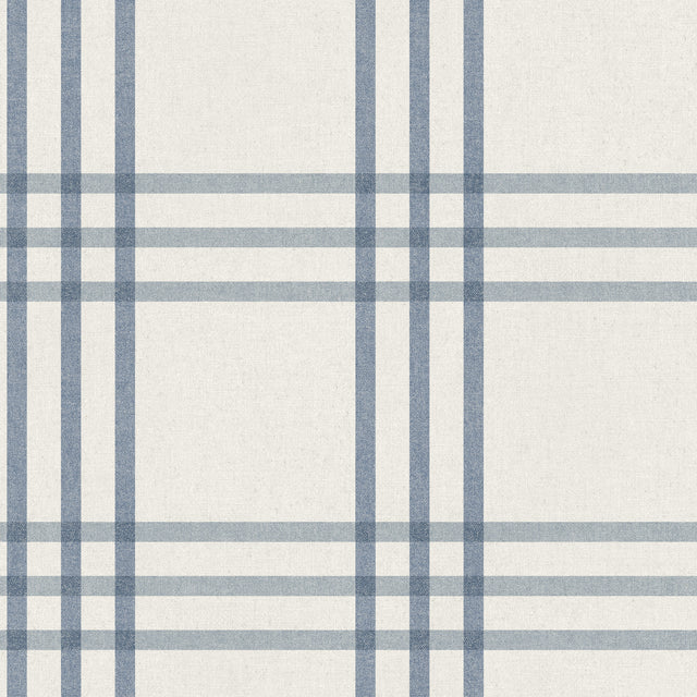 Chesapeake 4192-83402 Fletcher Blue Plaid Wallpaper