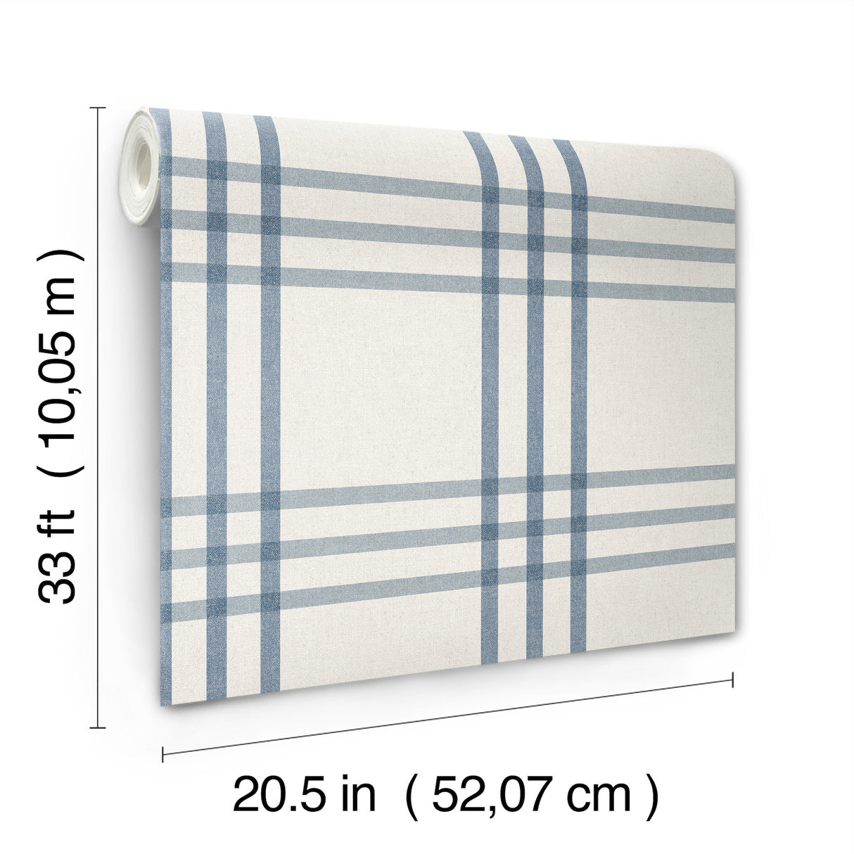 Chesapeake 4192-83402 Fletcher Blue Plaid Wallpaper