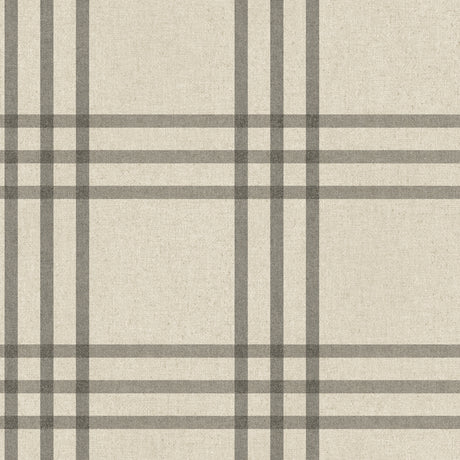 Chesapeake 4192-83403 Fletcher Black Plaid Wallpaper