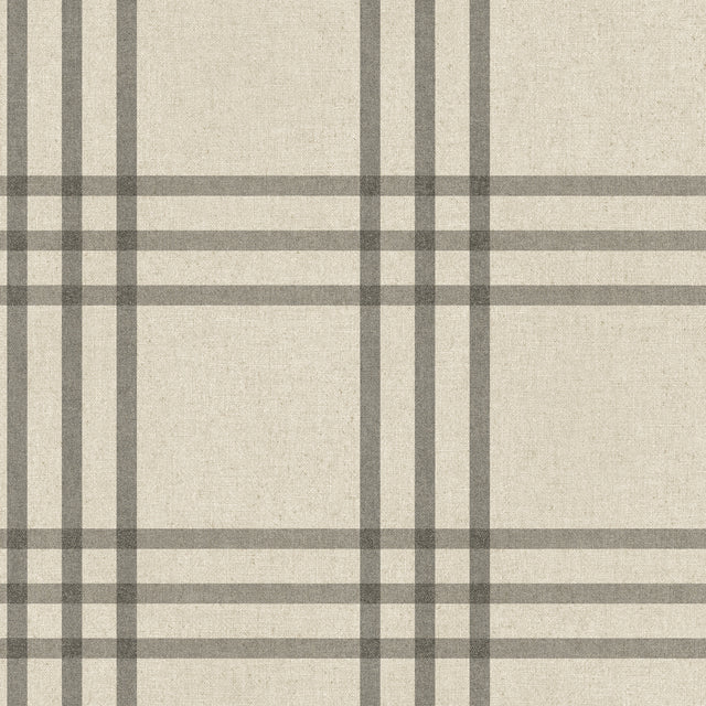 Chesapeake 4192-83403 Fletcher Black Plaid Wallpaper