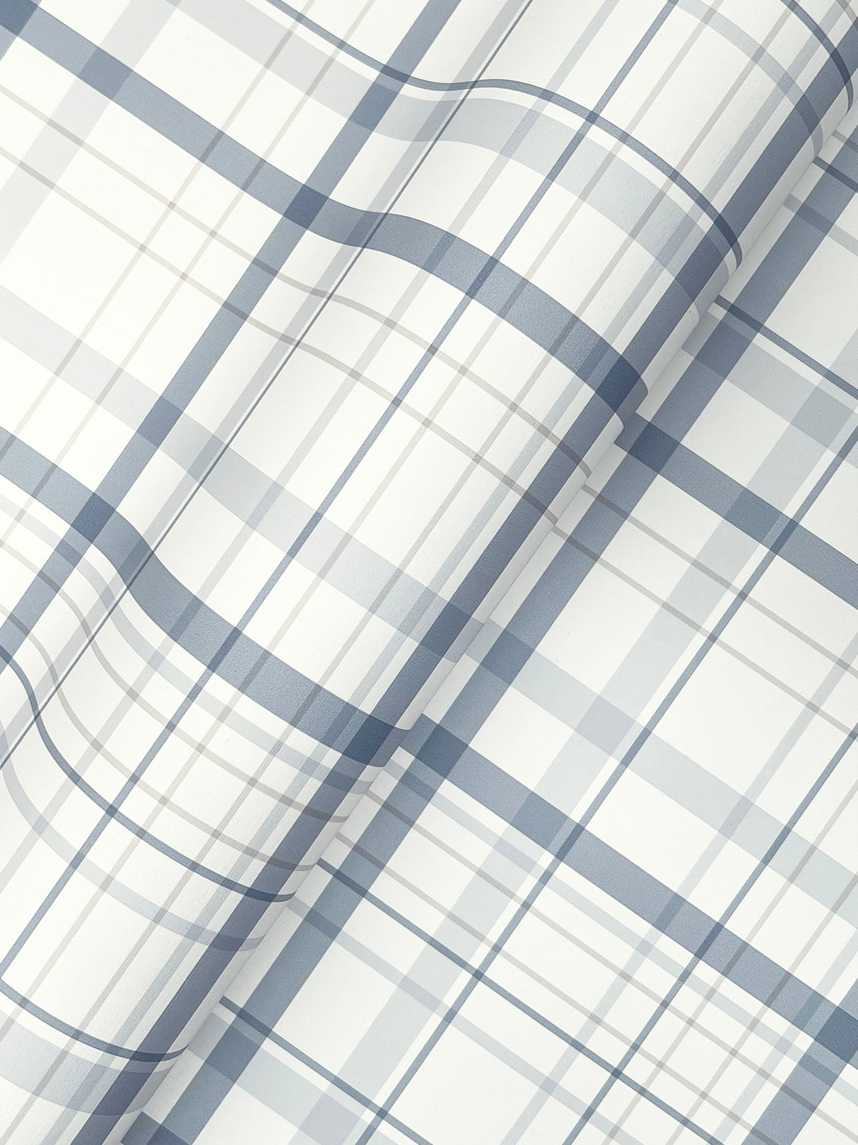 Chesapeake 4192-83406 Burgess Blue Plaid Wallpaper