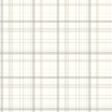 Chesapeake 4192-83407 Burgess Light Grey Plaid Wallpaper
