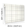Chesapeake 4192-83407 Burgess Light Grey Plaid Wallpaper
