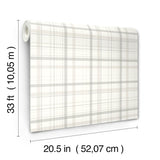 Chesapeake 4192-83407 Burgess Light Grey Plaid Wallpaper