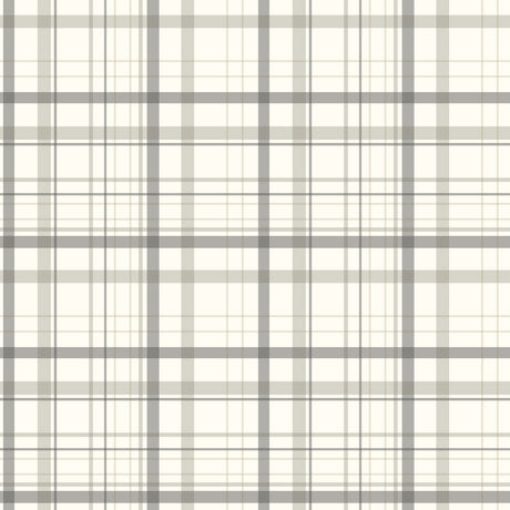 Chesapeake 4192-83409 Burgess Charcoal Plaid Wallpaper