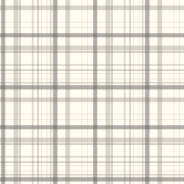 Chesapeake 4192-83409 Burgess Charcoal Plaid Wallpaper