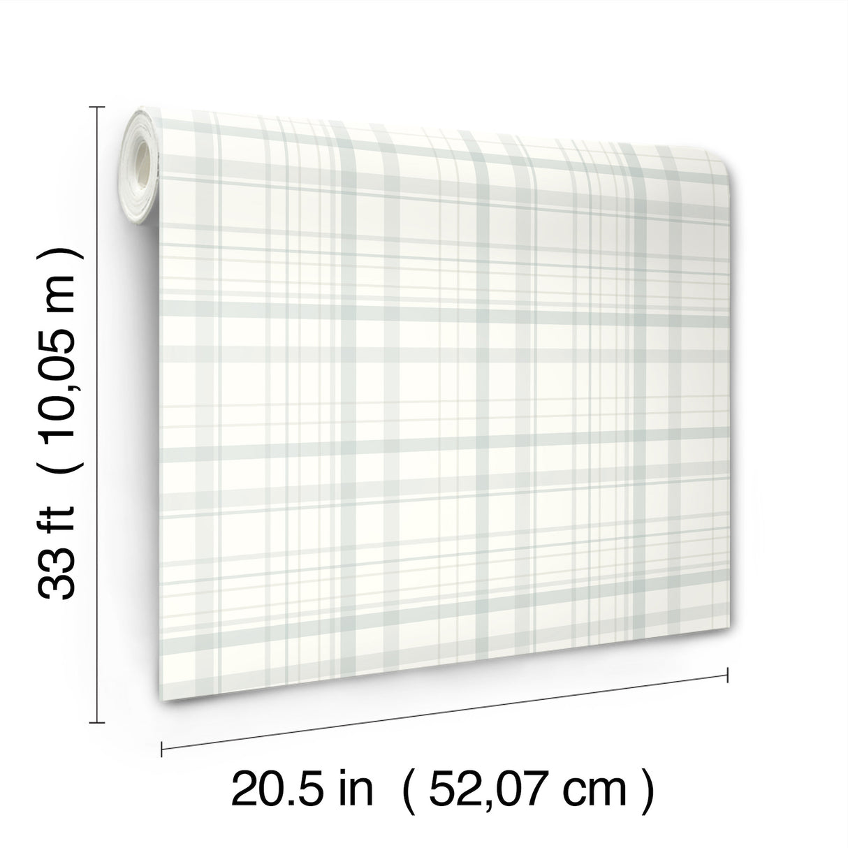 Chesapeake 4192-83410 Burgess Light Blue Plaid Wallpaper
