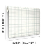 Chesapeake 4192-83410 Burgess Light Blue Plaid Wallpaper