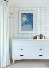 Chesapeake 4192-83410 Burgess Light Blue Plaid Wallpaper