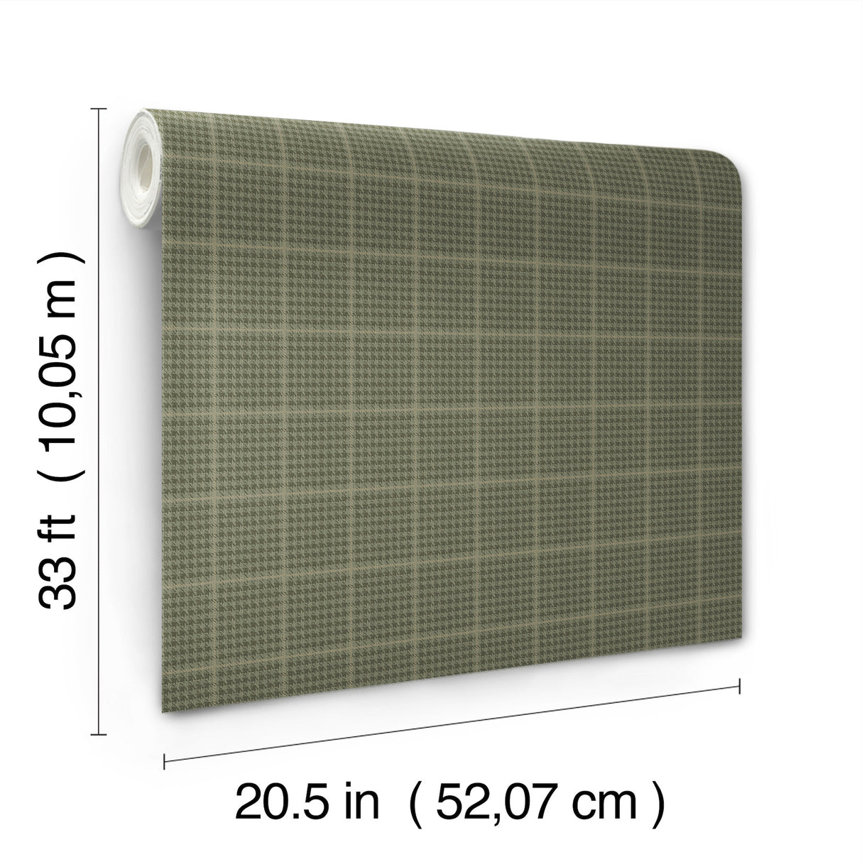 Chesapeake 4192-83415 Prescott Dark Green Glen Check Wallpap