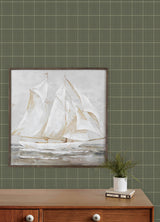Chesapeake 4192-83415 Prescott Dark Green Glen Check Wallpap